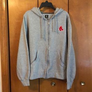 Gray Red Sox Zipper Hoodie